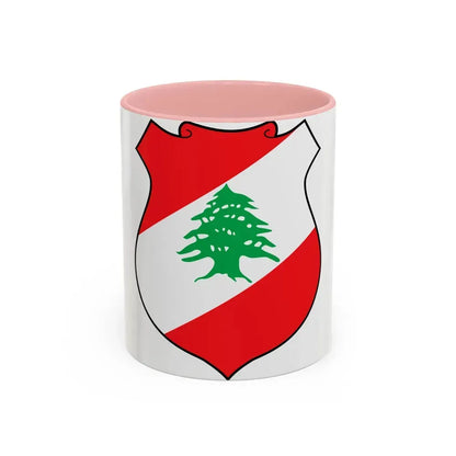 Coat of arms of Lebanon - Accent Coffee Mug 11oz Pink - Go Mug Yourself