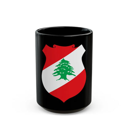 Coat of arms of Lebanon - Black Coffee Mug-15oz-Go Mug Yourself