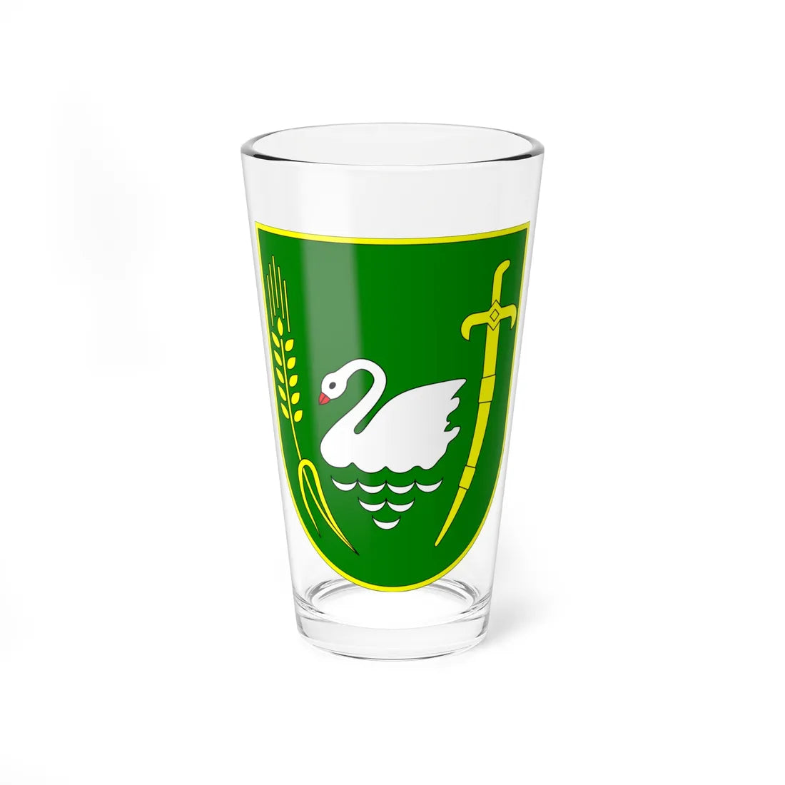 Coat of arms of Lebedyn Sumy Oblast (Ukraine) (Coat of Arms) Pint Glass 16oz 16oz - Go Mug Yourself