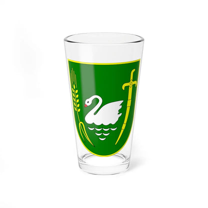 Coat of arms of Lebedyn Sumy Oblast (Ukraine) (Coat of Arms) Pint Glass 16oz 16oz - Go Mug Yourself