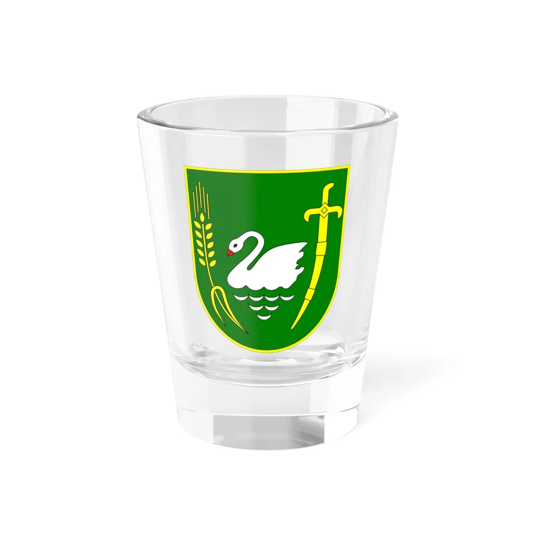 Coat of arms of Lebedyn Sumy Oblast (Ukraine) (Coat of Arms) Shot Glass 1.5oz 1.5oz - Go Mug Yourself