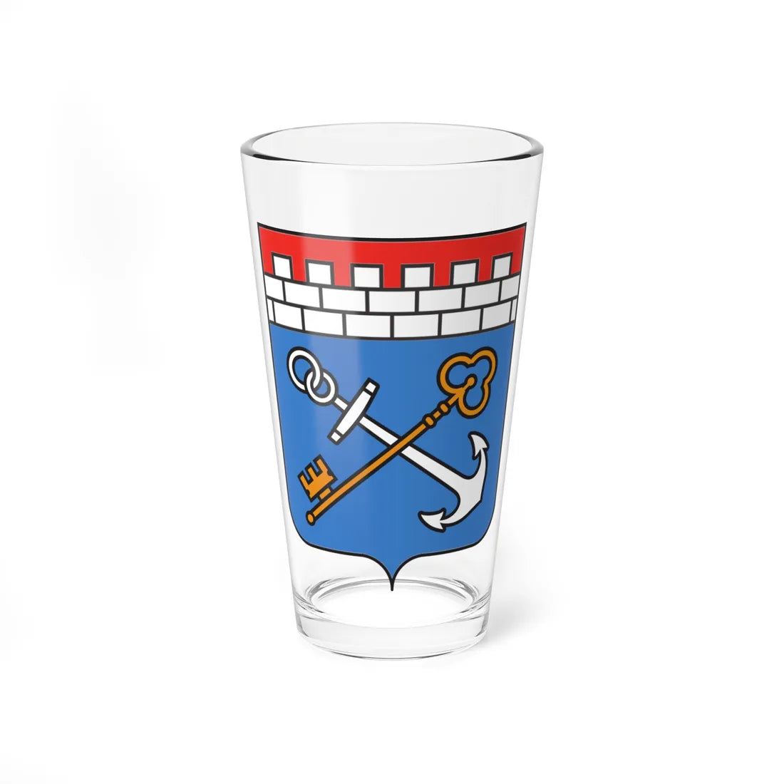 Coat of arms of Leningrad Oblast Latest version (Russia) (Coat of Arms) Pint Glass 16oz 16oz - Go Mug Yourself