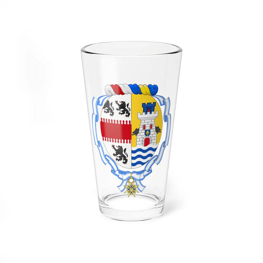 Coat of Arms of Leonor Victoria Oyarzún Ivanovic Order of Charles III (Spain) (Coat of Arms) Pint Glass 16oz 16oz - Go Mug Yourself