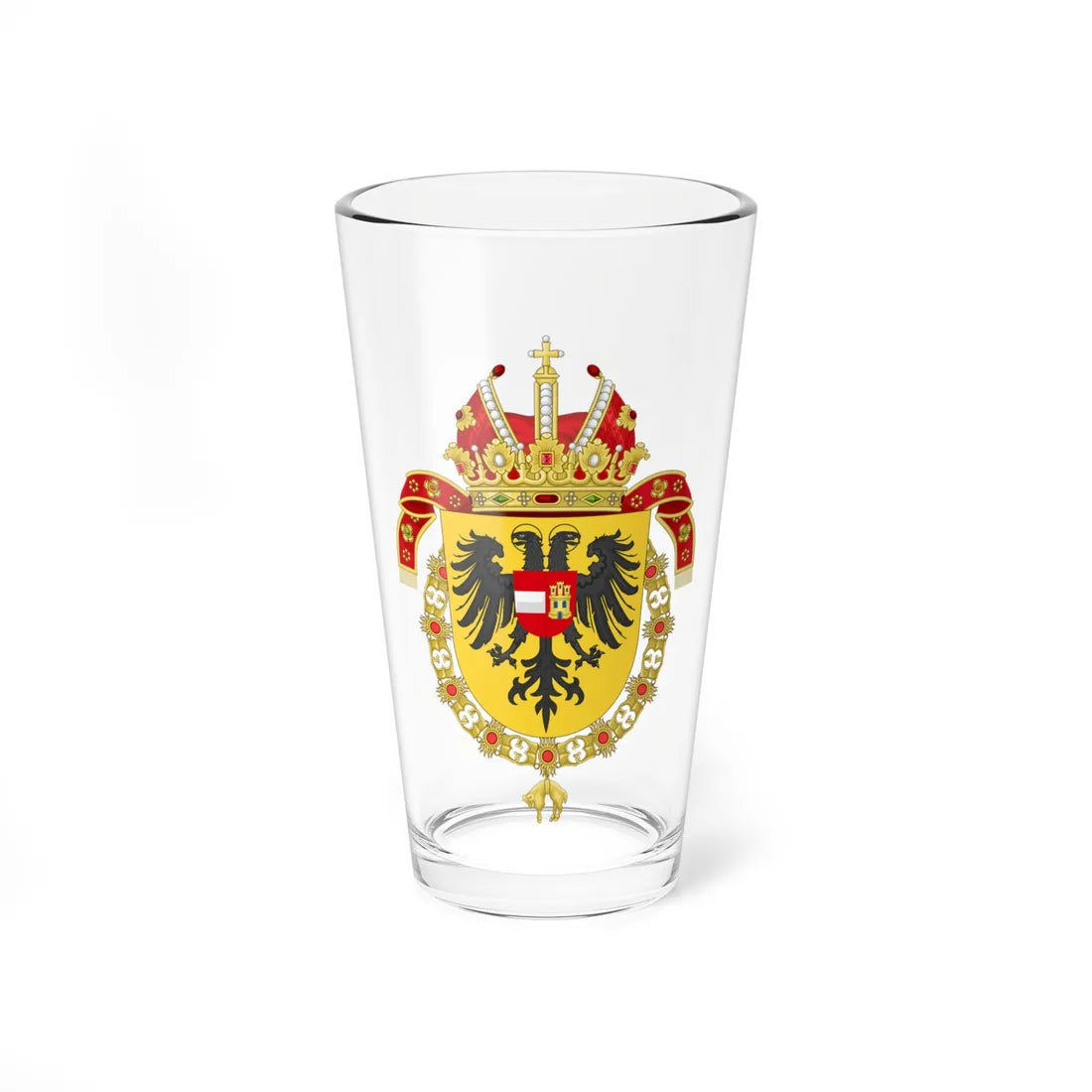 Coat of Arms of Leopold I Holy Roman Emperor-Or shield variant (Germany) (Coat of Arms) Pint Glass 16oz 16oz - Go Mug Yourself