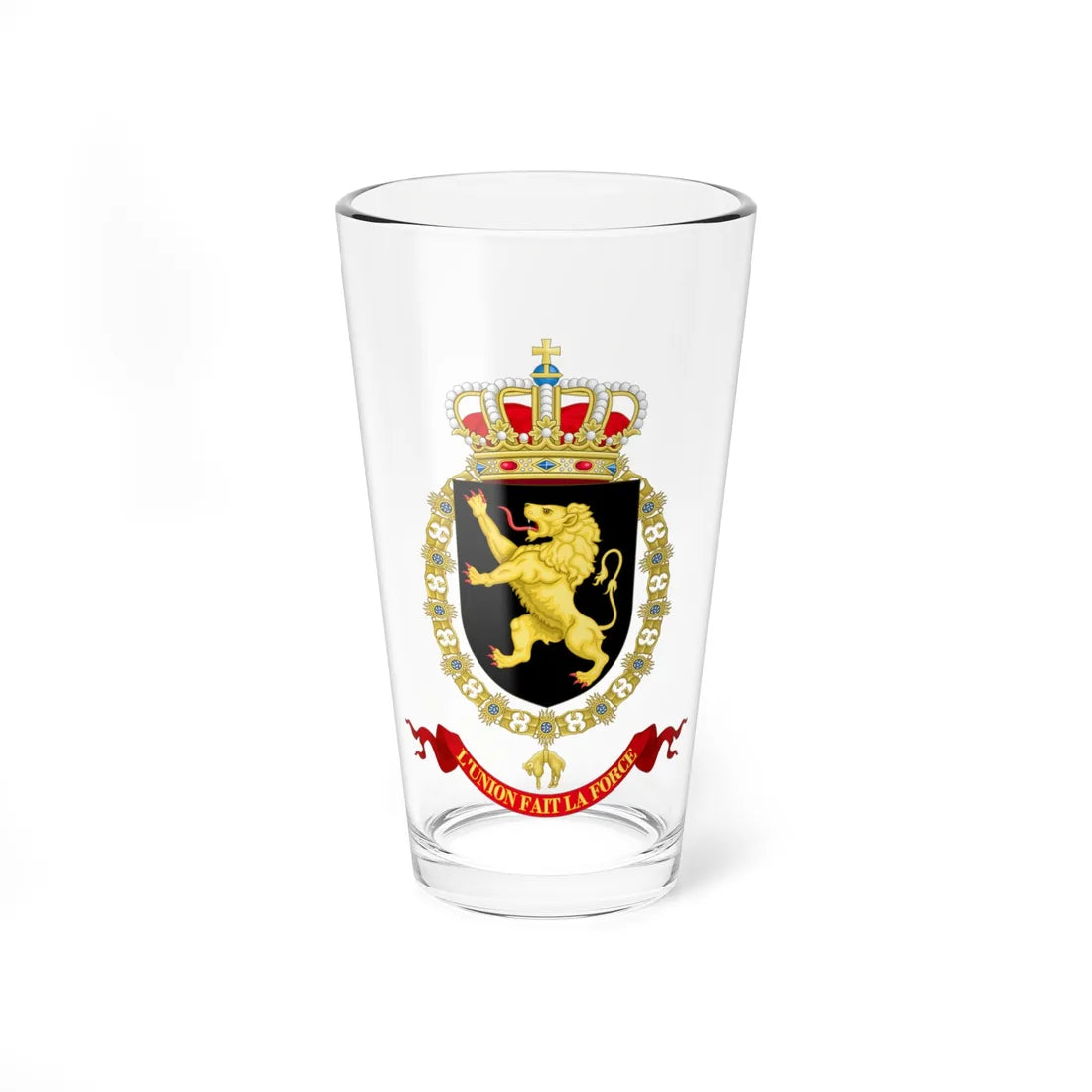 Coat of Arms of Leopold II and Albert I of Belgium Order of the Golden Fleece (Austria) (Coat of Arms) Pint Glass 16oz 16oz - Go Mug Yourself