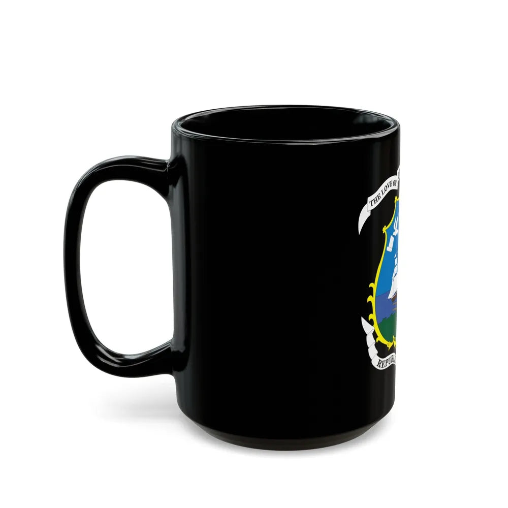 Coat of arms of Liberia - Black Coffee Mug-Go Mug Yourself