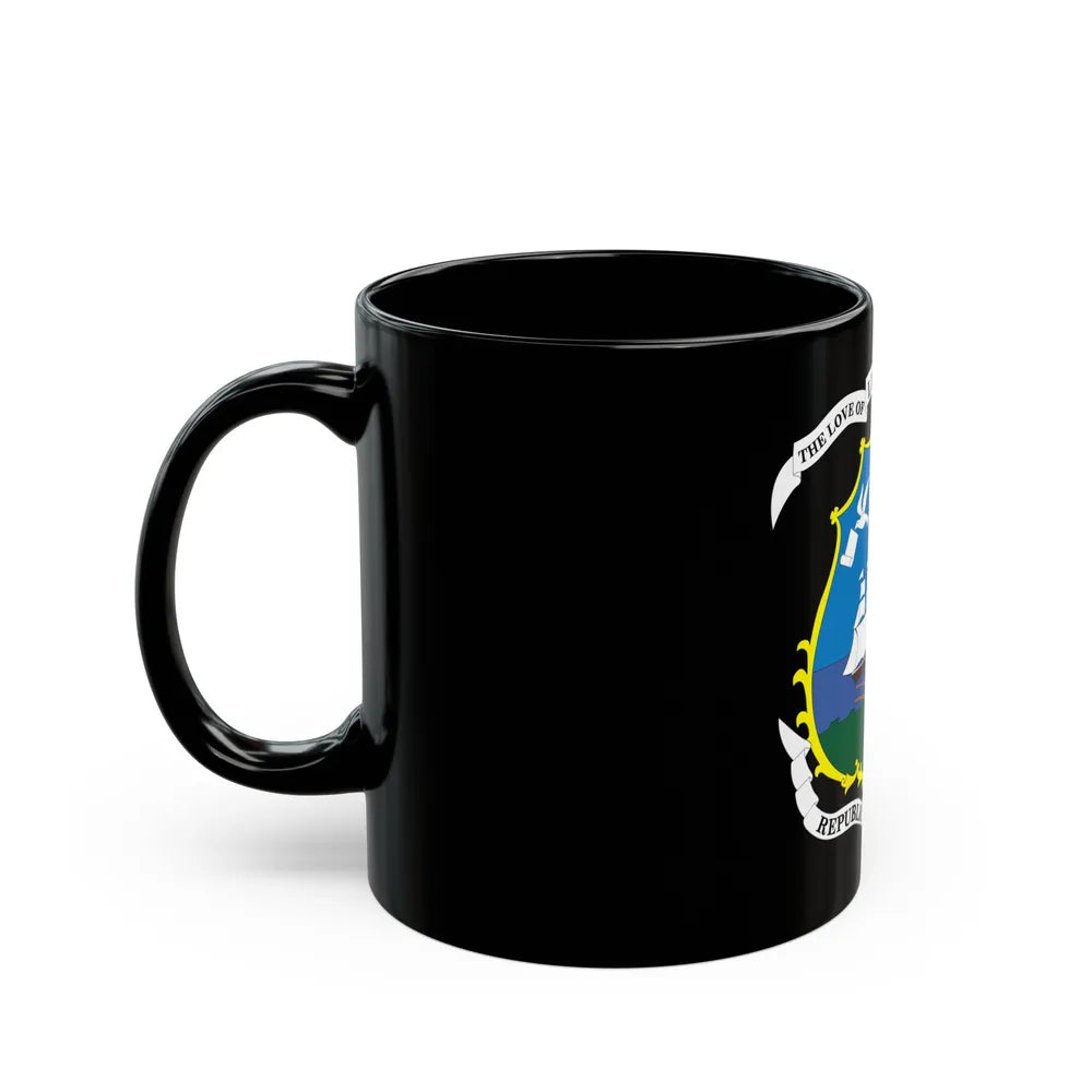 Coat of arms of Liberia - Black Coffee Mug-Go Mug Yourself