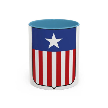 Coat of arms of Liberia in 1889 - Accent Coffee Mug 11oz Light Blue - Go Mug Yourself