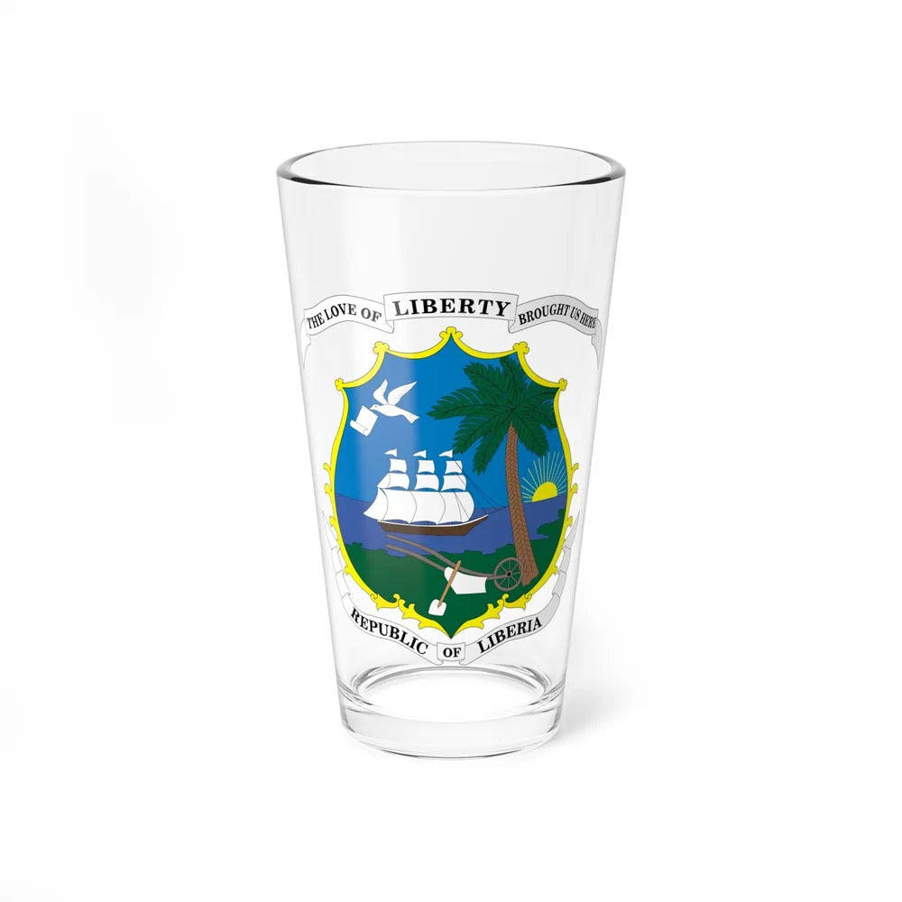 Coat of arms of Liberia - Pint Glass 16oz-16oz-Go Mug Yourself