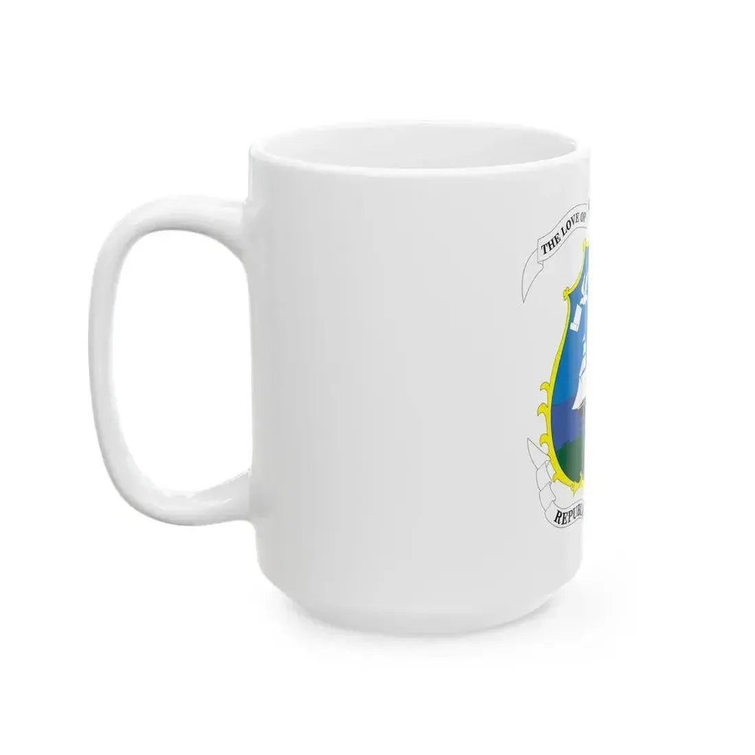Coat of arms of Liberia - White Coffee Mug - Go Mug Yourself