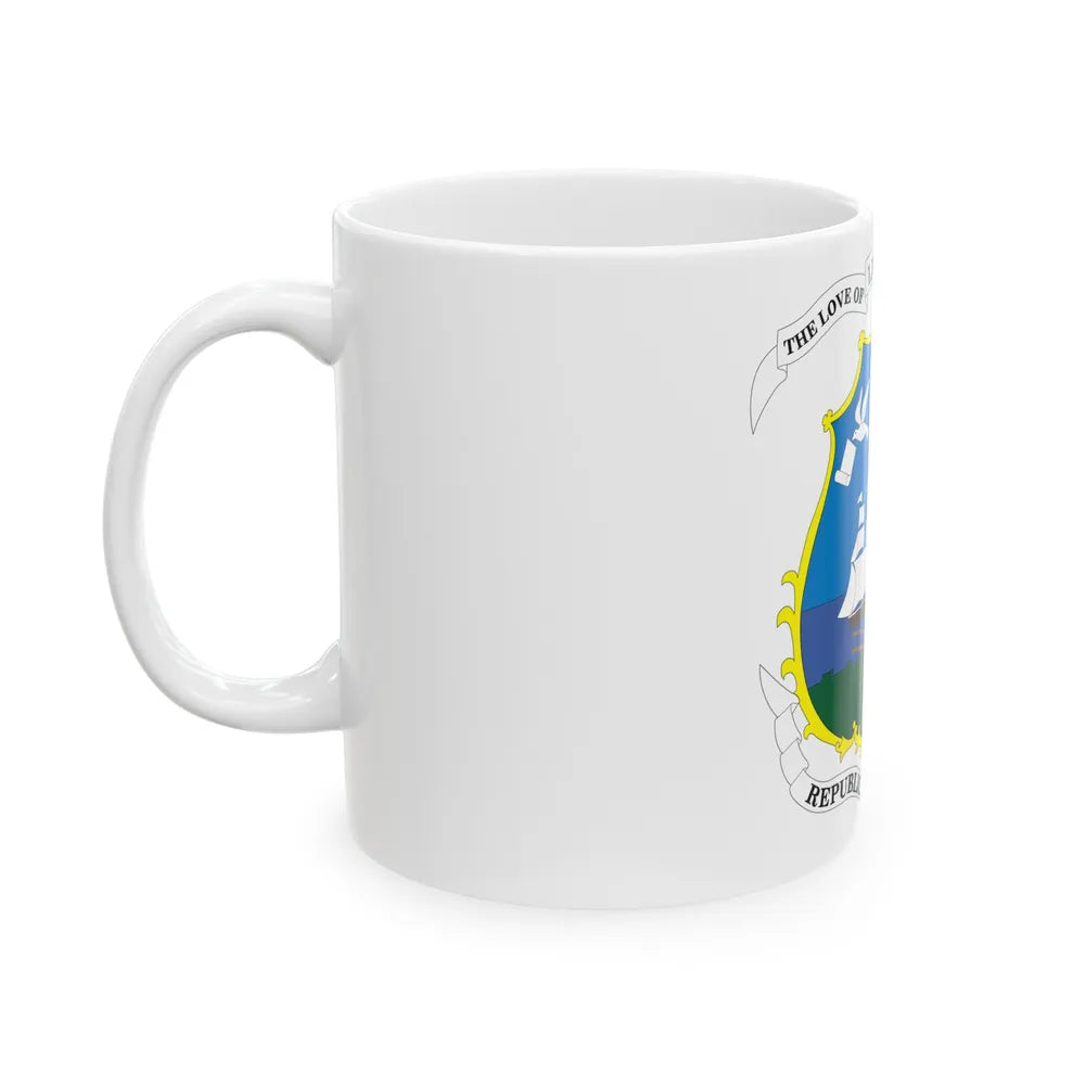 Coat of arms of Liberia - White Coffee Mug-Go Mug Yourself