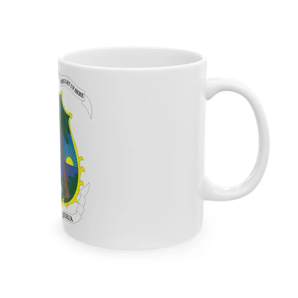 Coat of arms of Liberia - White Coffee Mug-Go Mug Yourself