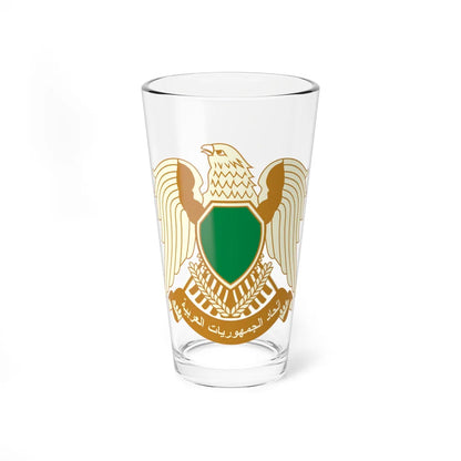 Coat of arms of Libya 1977-2011 (Libya) (Coat of Arms) Pint Glass 16oz 16oz - Go Mug Yourself