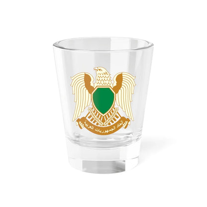 Coat of arms of Libya 1977-2011 (Libya) (Coat of Arms) Shot Glass 1.5oz 1.5oz - Go Mug Yourself