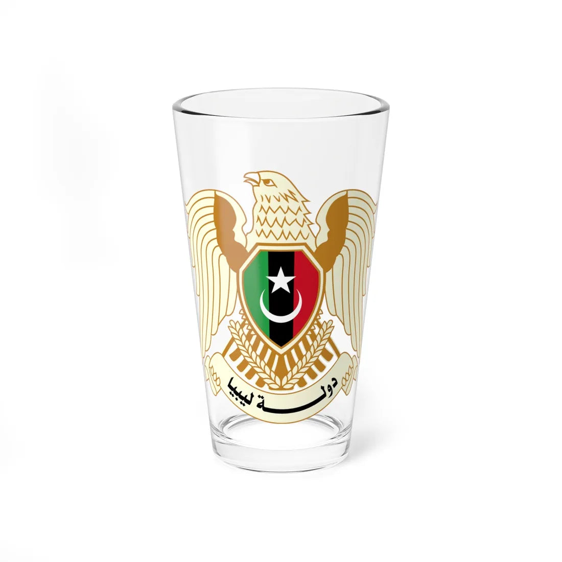 Coat of arms of Libya Tobruk Government (Libya) (Coat of Arms) Pint Glass 16oz 16oz - Go Mug Yourself