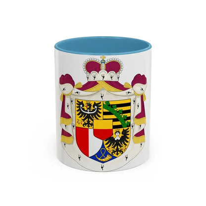 Coat of arms of Liechtenstein - Accent Coffee Mug 11oz Light Blue - Go Mug Yourself