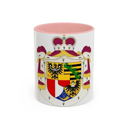 Coat of arms of Liechtenstein - Accent Coffee Mug 11oz Pink - Go Mug Yourself