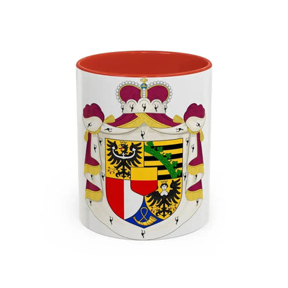Coat of arms of Liechtenstein - Accent Coffee Mug 11oz Red - Go Mug Yourself