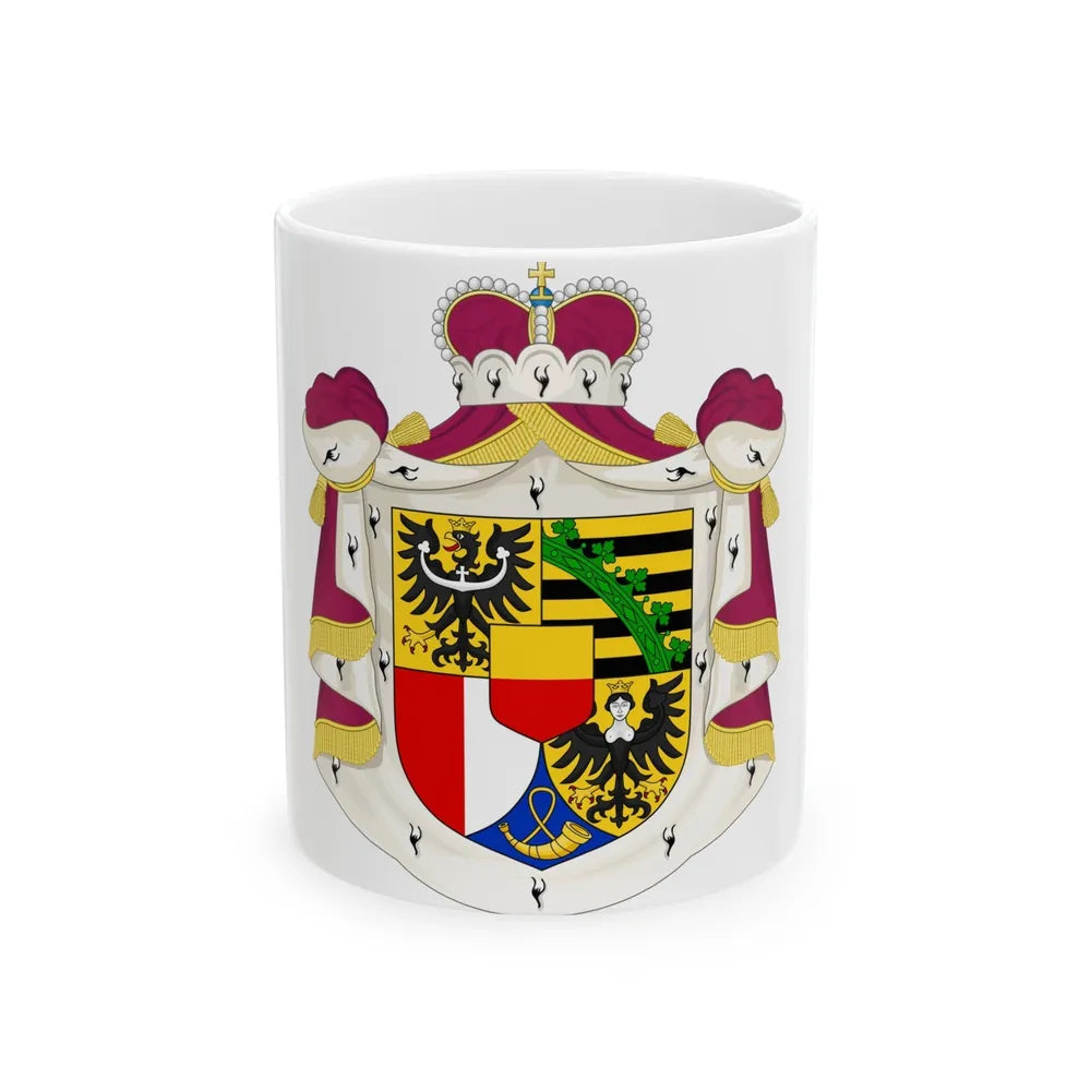 Coat of arms of Liechtenstein - White Coffee Mug-11oz-Go Mug Yourself