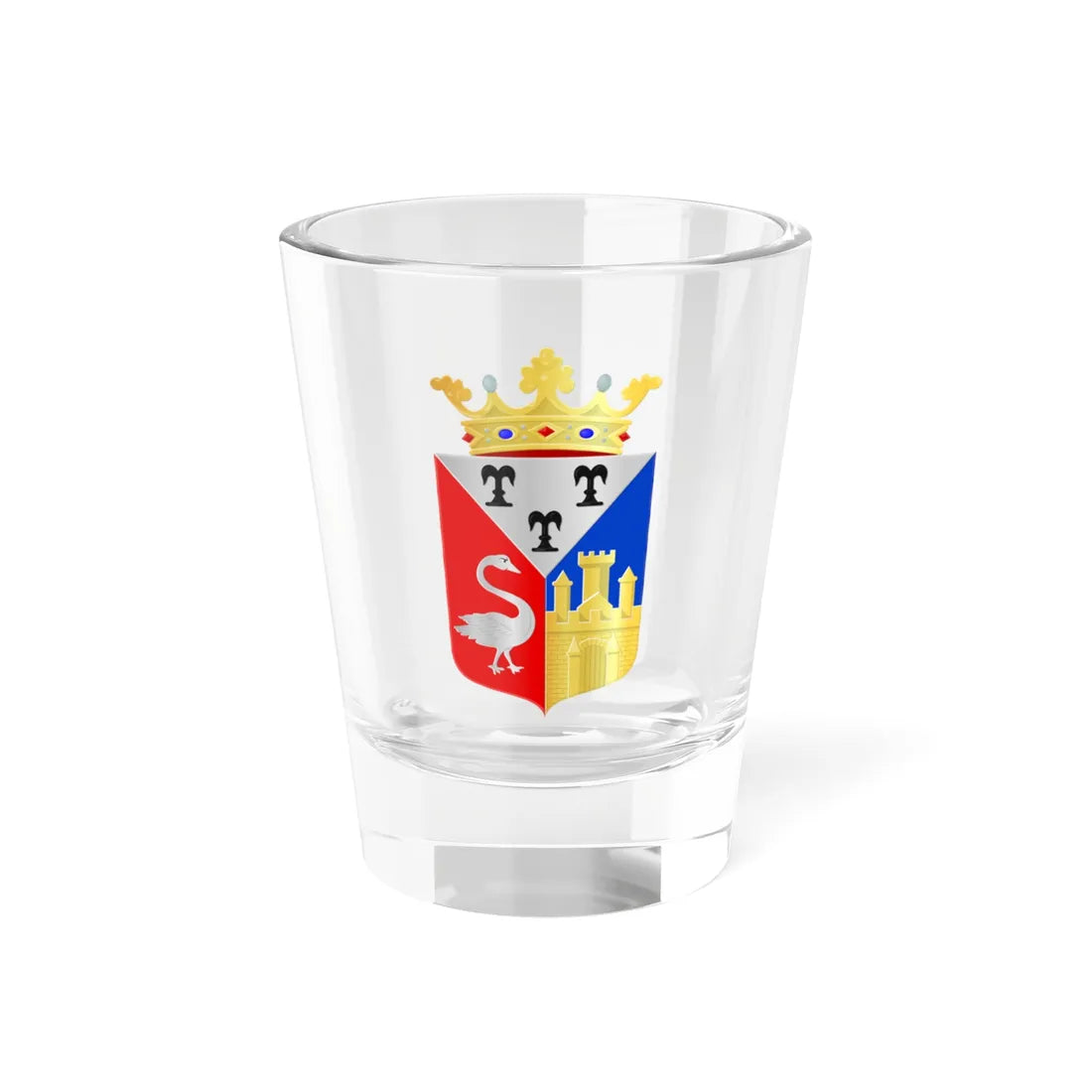 Coat of arms of Lingewaard (Netherlands) (Coat of Arms) Shot Glass 1.5oz 1.5oz - Go Mug Yourself