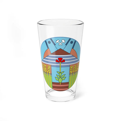 Coat of arms of Lipkovo Municipality (North Macedonia) (Coat of Arms) Pint Glass 16oz 16oz - Go Mug Yourself