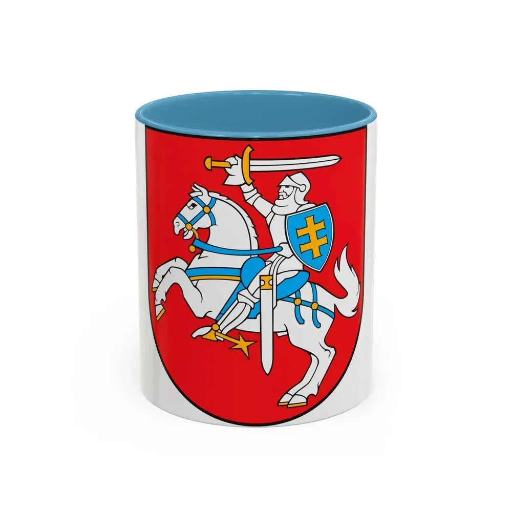 Coat of arms of Lithuania - Accent Coffee Mug 11oz Light Blue - Go Mug Yourself