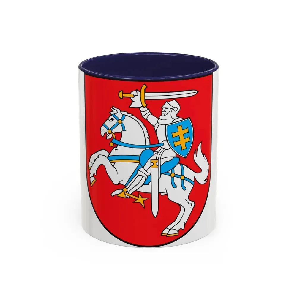 Coat of arms of Lithuania - Accent Coffee Mug 11oz Navy - Go Mug Yourself