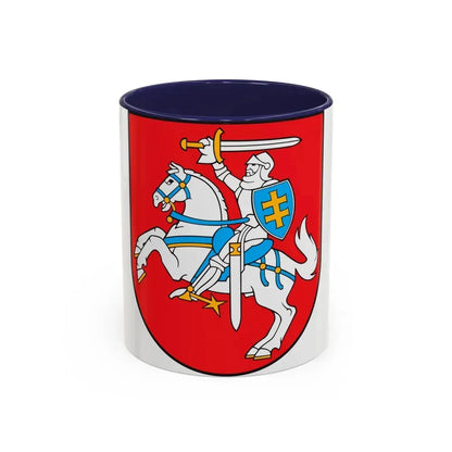 Coat of arms of Lithuania - Accent Coffee Mug 11oz Navy - Go Mug Yourself