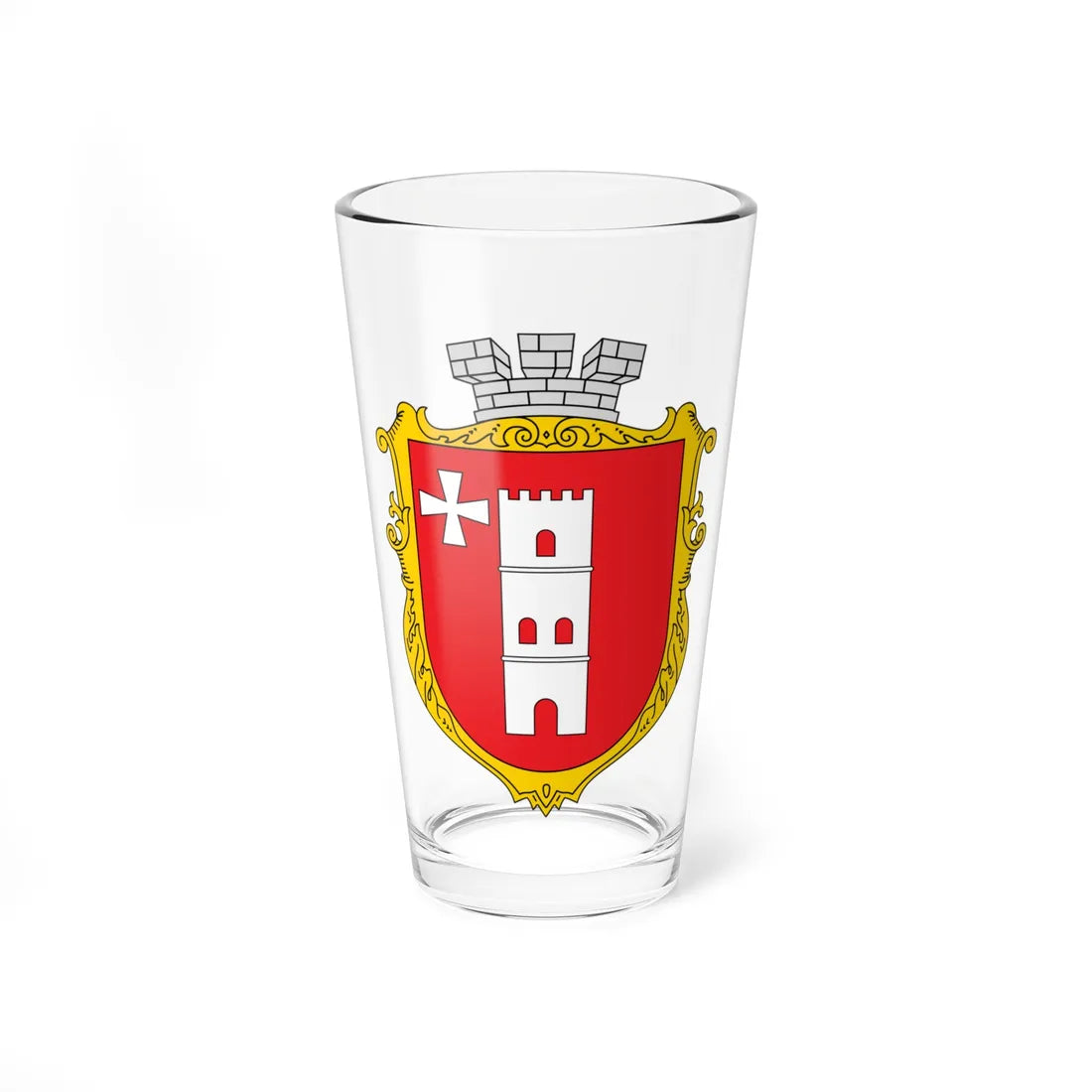 Coat of Arms of Liuboml raion (Ukraine) (Coat of Arms) Pint Glass 16oz 16oz - Go Mug Yourself