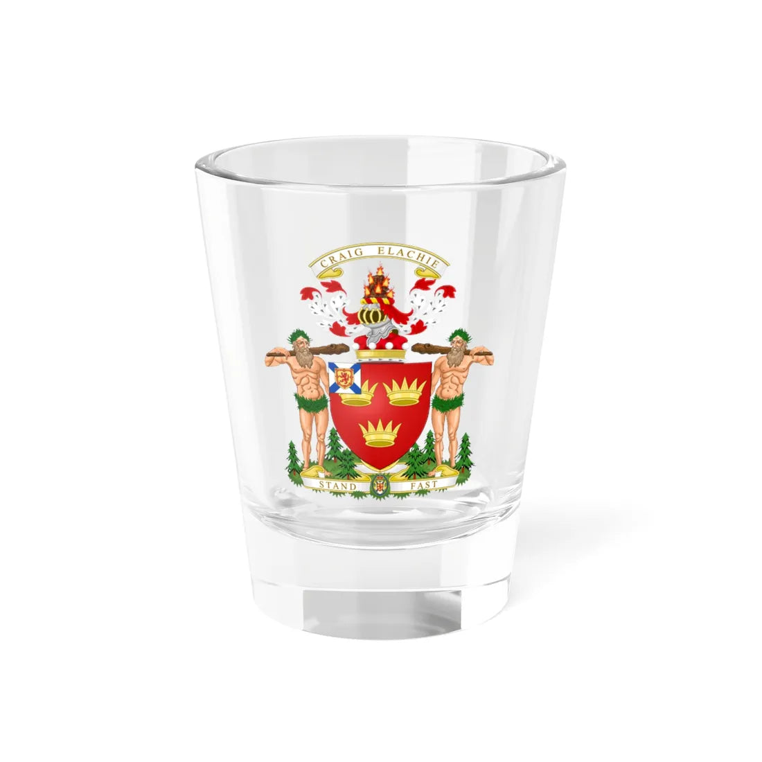 Coat of arms of lord strathspey (Canada) (Coat of Arms) Shot Glass 1.5oz 1.5oz - Go Mug Yourself