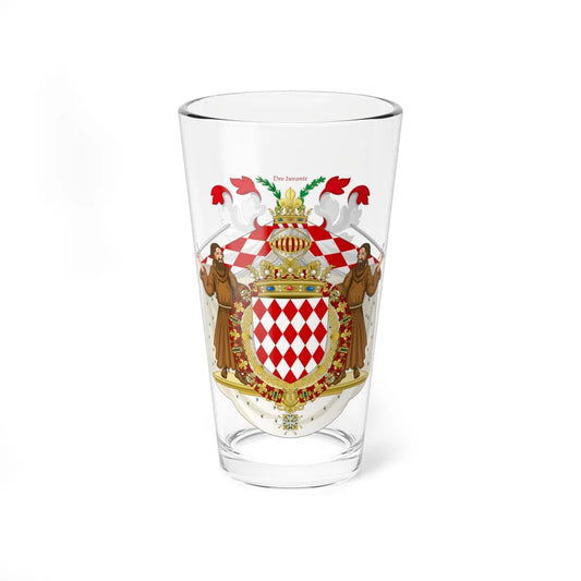 Coat of Arms of Louis I of Grimaldi Prince of Monaco Order of the Holy Spirit (Monaco) (Coat of Arms) Pint Glass 16oz 16oz - Go Mug Yourself