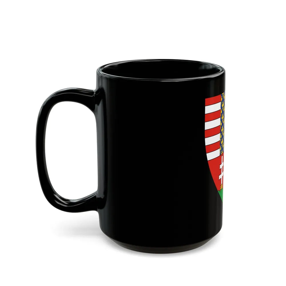 Coat of arms of Louis I of Hungary (1370) - Black Coffee Mug-Go Mug Yourself