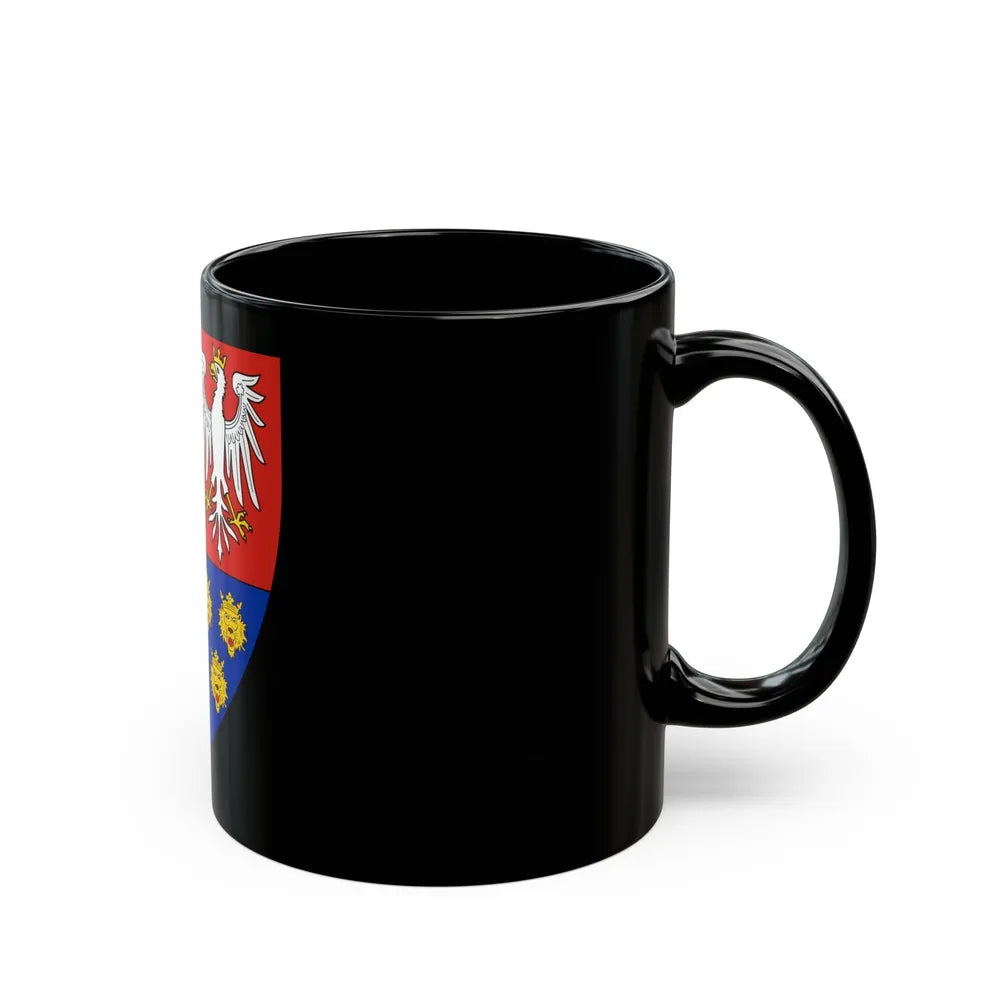 Coat of arms of Louis I of Hungary (1370) - Black Coffee Mug-Go Mug Yourself