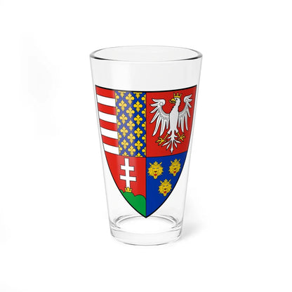 Coat of arms of Louis I of Hungary (1370) - Pint Glass 16oz-16oz-Go Mug Yourself