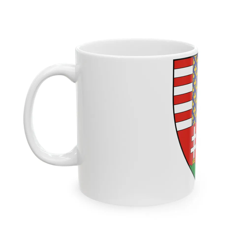 Coat of arms of Louis I of Hungary (1370) - White Coffee Mug-Go Mug Yourself