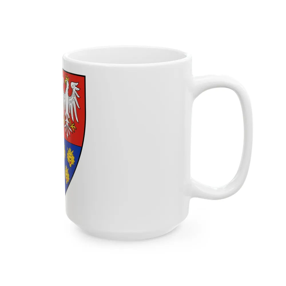 Coat of arms of Louis I of Hungary (1370) - White Coffee Mug-Go Mug Yourself