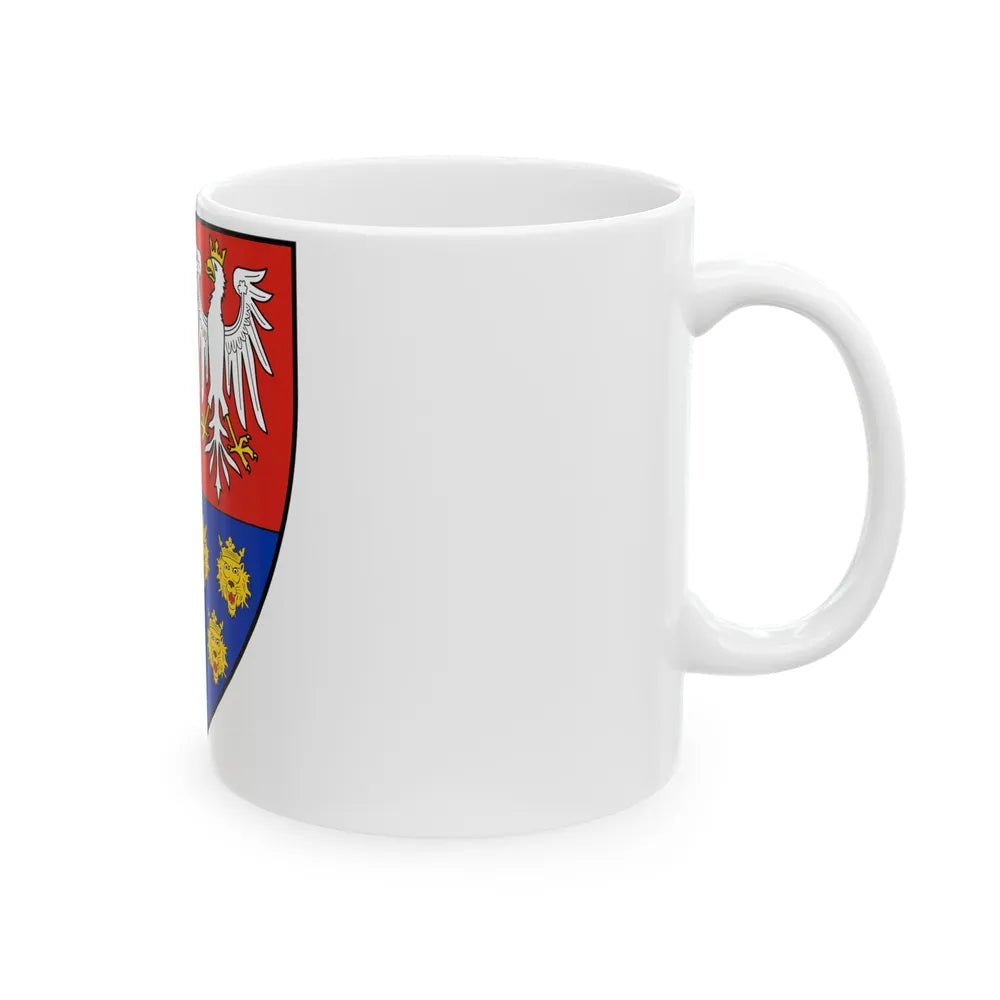 Coat of arms of Louis I of Hungary (1370) - White Coffee Mug-Go Mug Yourself