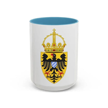 Coat of arms of Louis IV, Holy Roman Emperor - Accent Coffee Mug 15oz Light Blue - Go Mug Yourself