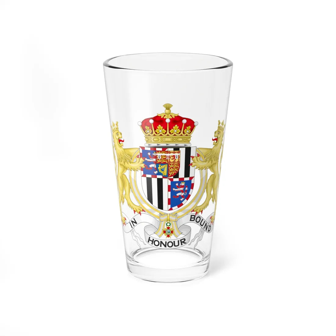 Coat of Arms of Louis Mountbatten 1st Earl Mountbatten of Burma Order of Isabella the Catholic (United Kingdom) (Coat of Arms) Pint Glass 16oz 16oz - Go Mug Yourself