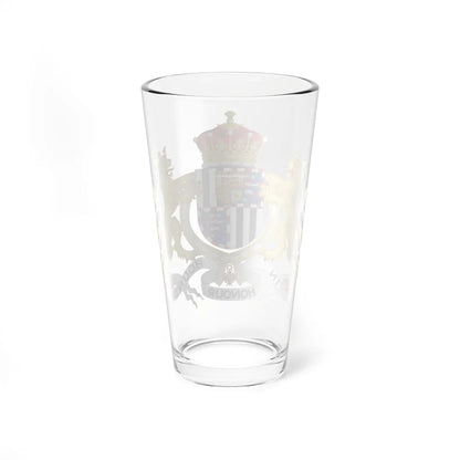 Coat of Arms of Louis Mountbatten 1st Earl Mountbatten of Burma Order of Isabella the Catholic (United Kingdom) (Coat of Arms) Pint Glass 16oz - Go Mug Yourself