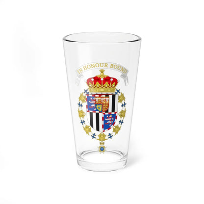 Coat of Arms of Louis Mountbatten 1st Earl Mountbatten of Burma Order of the Seraphim (Sweden) (Coat of Arms) Pint Glass 16oz 16oz - Go Mug Yourself