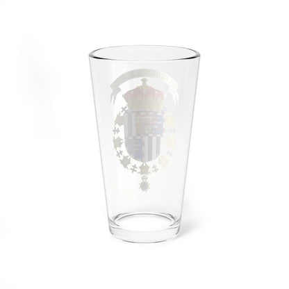 Coat of Arms of Louis Mountbatten 1st Earl Mountbatten of Burma Order of the Seraphim (Sweden) (Coat of Arms) Pint Glass 16oz - Go Mug Yourself