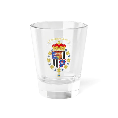 Coat of Arms of Louis Mountbatten 1st Earl Mountbatten of Burma Order of the Seraphim (Sweden) (Coat of Arms) Shot Glass 1.5oz 1.5oz - Go Mug Yourself
