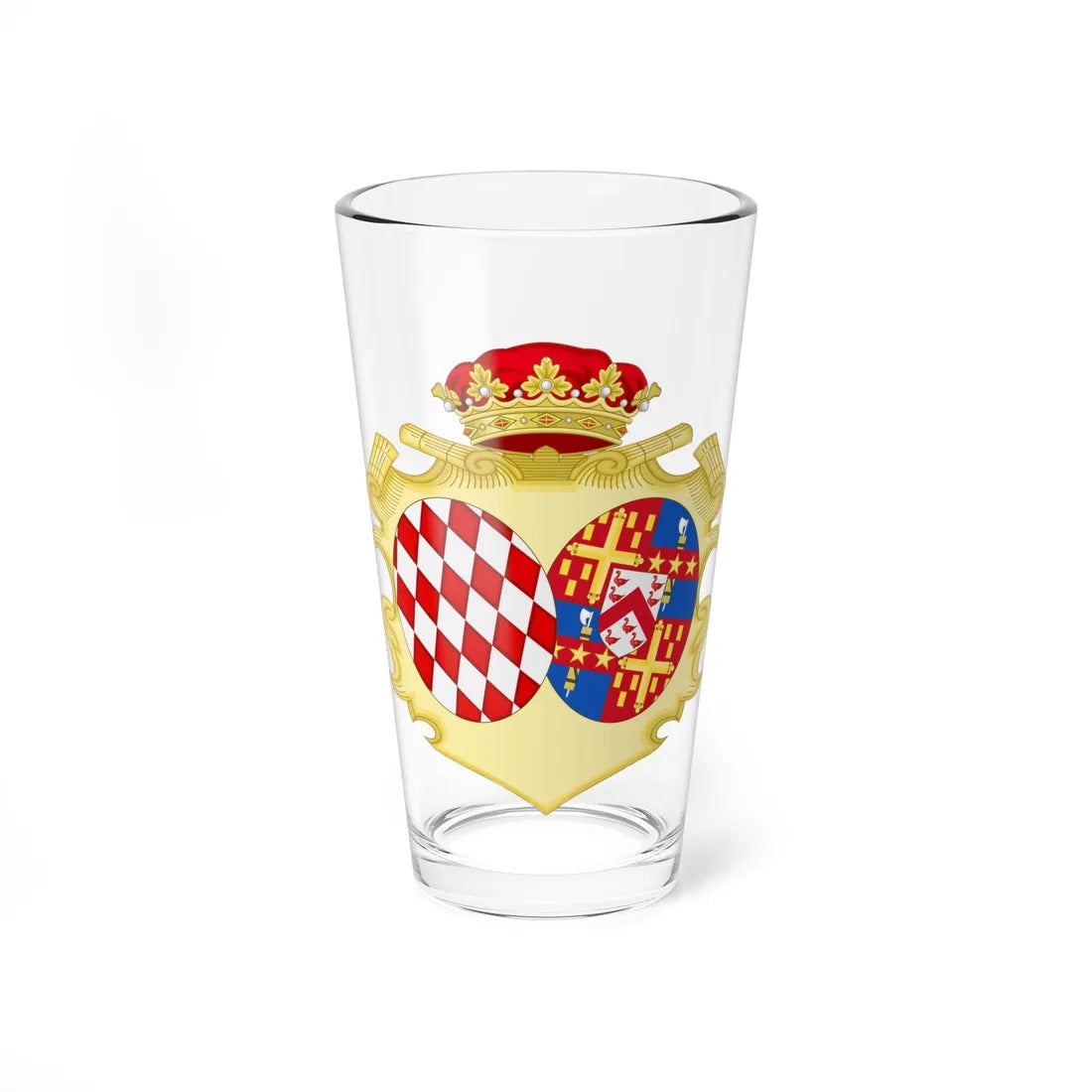 Coat of Arms of Louise Princess of Monaco (Spain) (Coat of Arms) Pint Glass 16oz 16oz - Go Mug Yourself