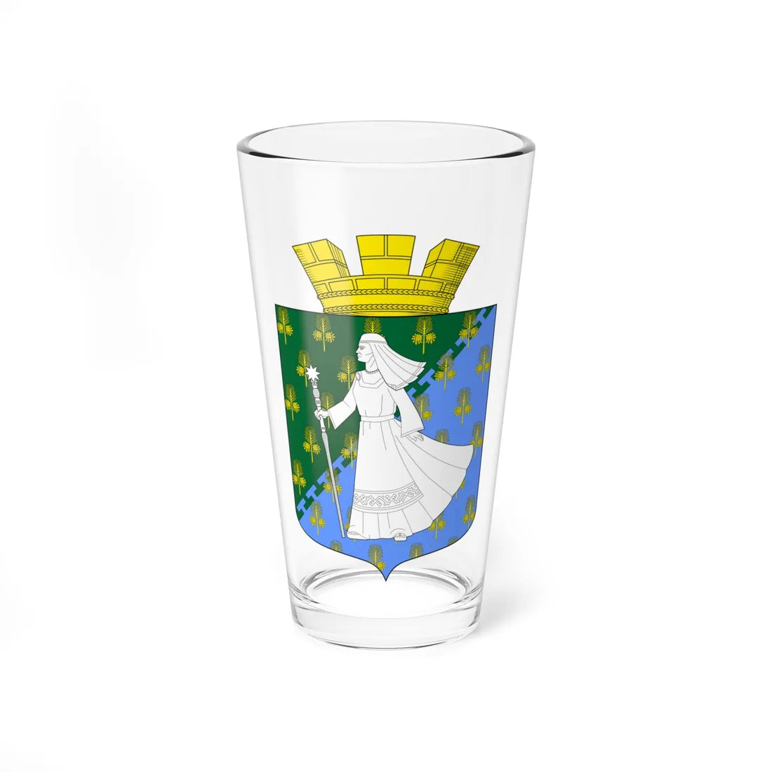 Coat of Arms of Loukhi (Russia) (Coat of Arms) Pint Glass 16oz 16oz - Go Mug Yourself