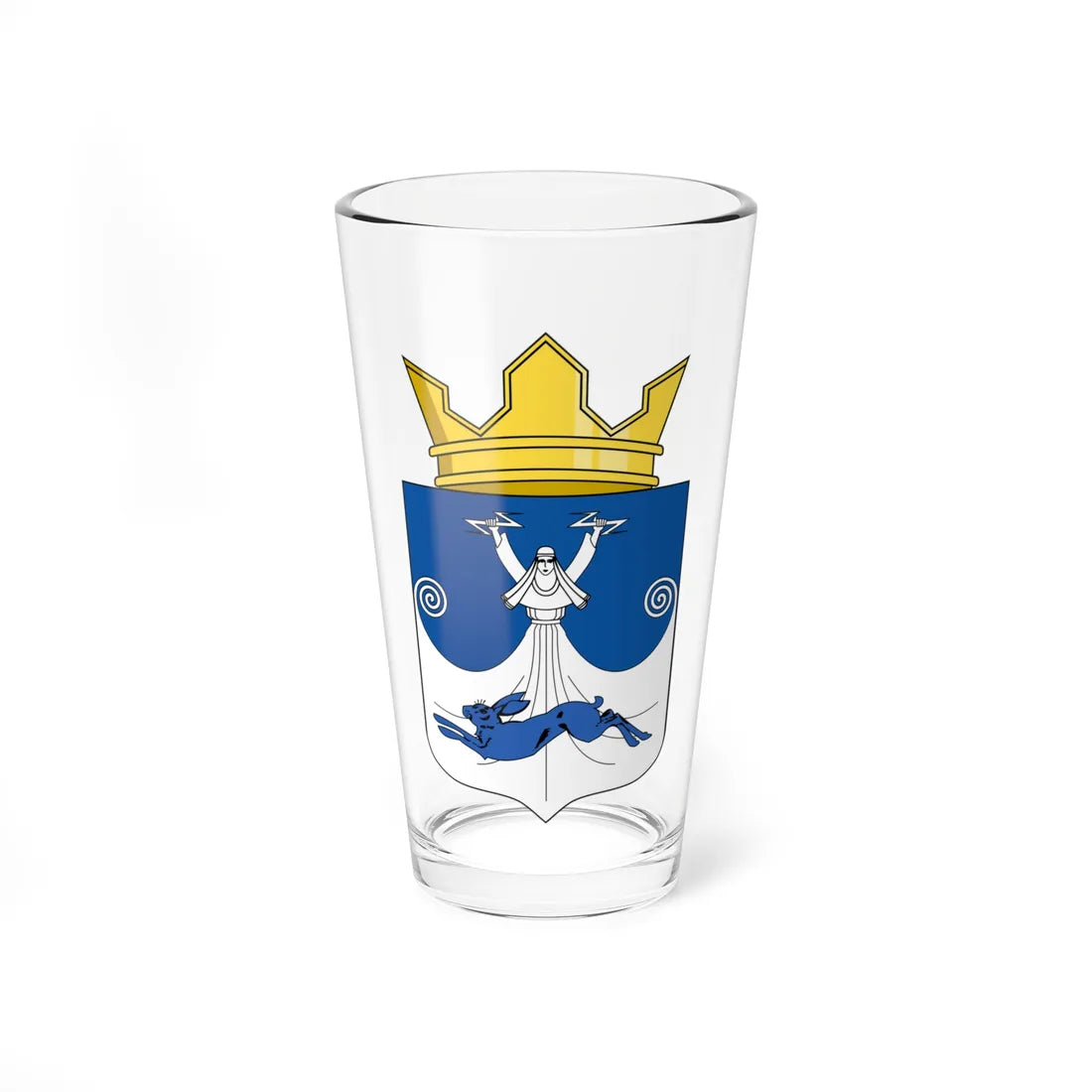 Coat of Arms of Läskelä (Russia) (Coat of Arms) Pint Glass 16oz 16oz - Go Mug Yourself