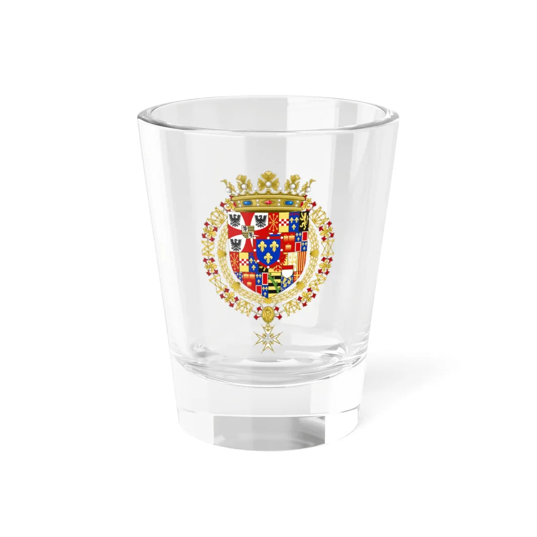 Coat of Arms of Ludovic Gonzague duke of Nevers and Rethel (Italy) (Coat of Arms) Shot Glass 1.5oz 1.5oz - Go Mug Yourself