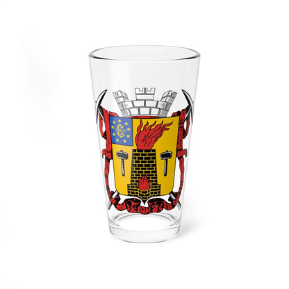 Coat of arms of Luhansk 1903 (Ukraine) (Coat of Arms) Pint Glass 16oz 16oz - Go Mug Yourself