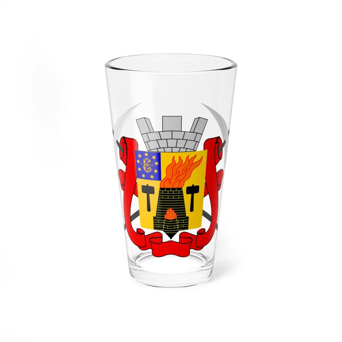 Coat of arms of Luhansk (Ukraine) (Coat of Arms) Pint Glass 16oz 16oz - Go Mug Yourself