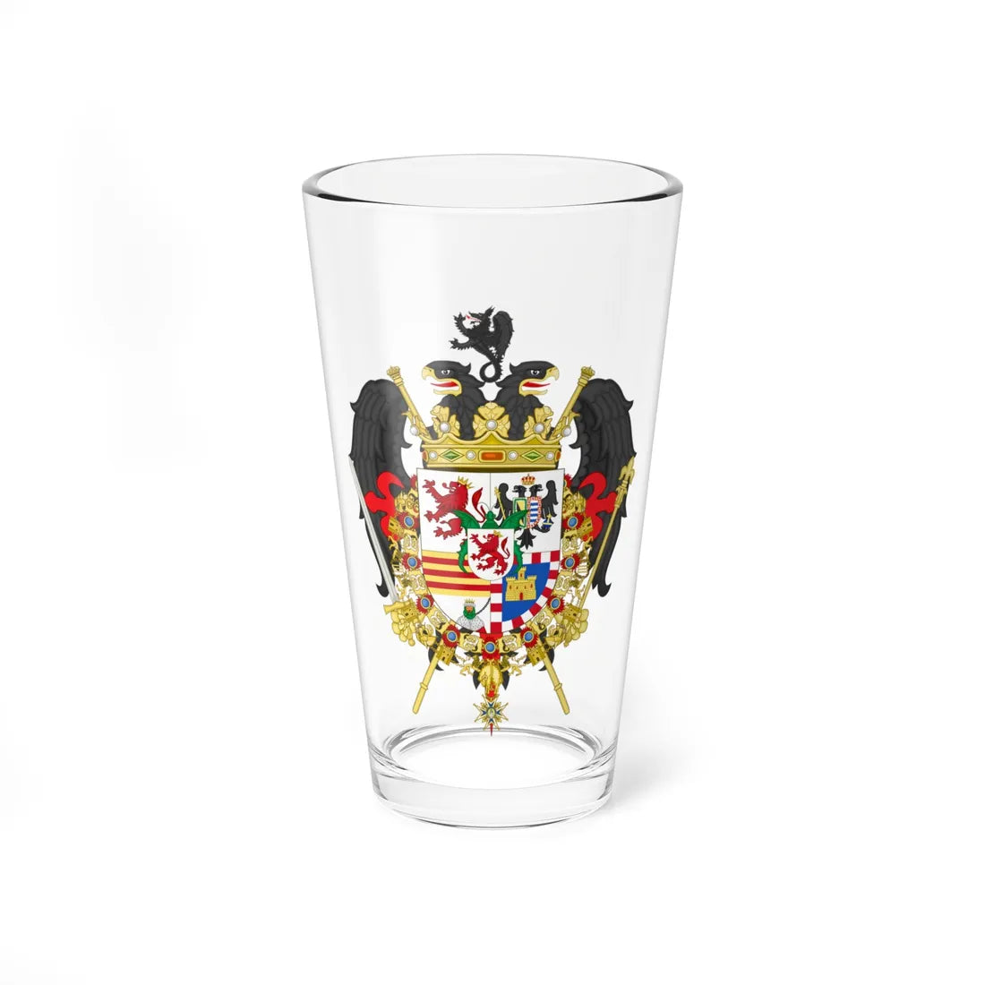 Coat of arms of Luis María de Silva y Carvajal 1st Duke of Miranda (Spain) (Coat of Arms) Pint Glass 16oz 16oz - Go Mug Yourself